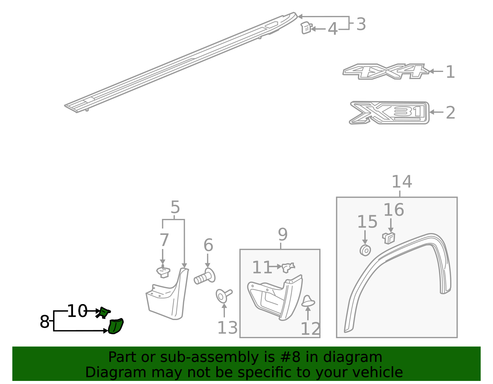 2019-2026 GM Black Passenger Side Pickup Box Paint Protector 84621838 ...