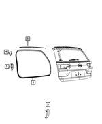 68465348AB - Doors, Door Mirrors and Related Parts: Close Out Panel, Right for Mopar Image