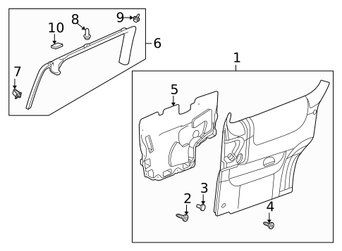Interior Trim - Side Door for 2007 Chevrolet Uplander #1