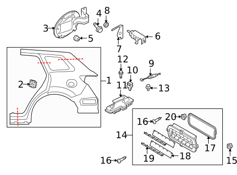 Quarter Panel & Components for 2009 Mazda CX-9 #0