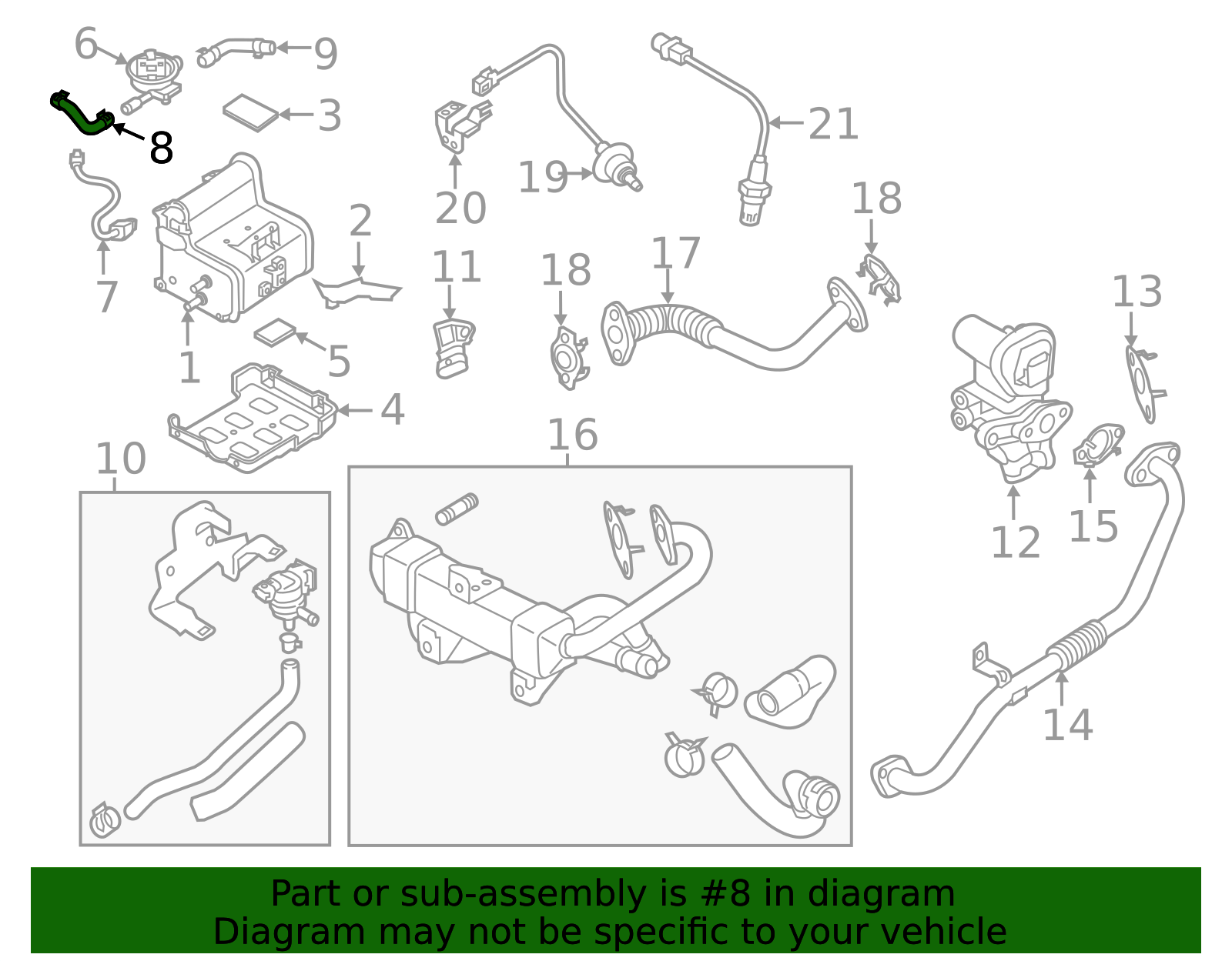2017-2022 Hyundai Ioniq Vent Hose 31459-G2500 | QuirkParts