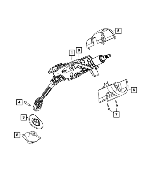 Steering Column and Intermediate Shaft for 2016 Jeep Cherokee #0