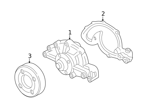 Water Pump & Related Components for 2003 Chevrolet Impala #0