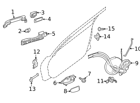 Lock & Hardware for 2016 Nissan Murano #4