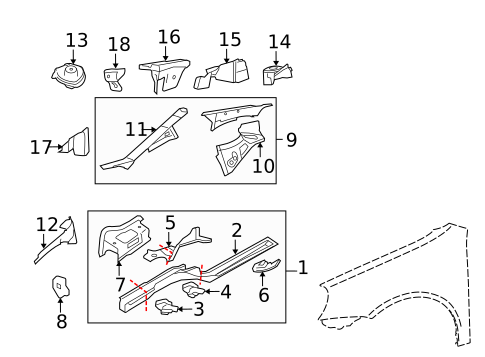 Structural Components & Rails for 2012 Volkswagen Jetta #1