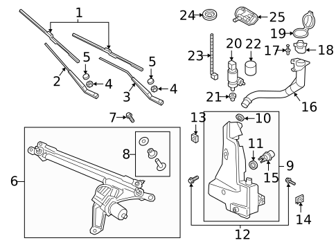 Wiper & Washer Components for 2024 Audi Q8 e-tron #1