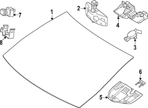 Glass - Windshield for 2024 Mercedes-Benz CLE300 #1