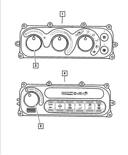 Air Conditioner and Heater Controls for 2001 Dodge Intrepid #0