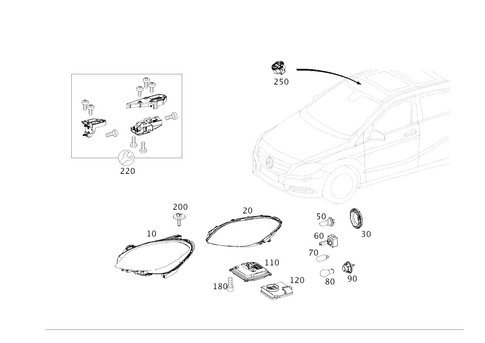 Front Illumination for 2017 Mercedes-Benz B250e #0