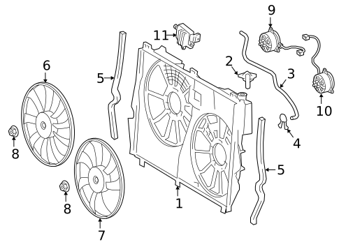 Cooling Fan for 2020 Lexus RX450h #0