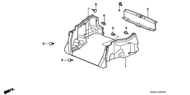 Trunk Side Garnish for 1997 Honda Civic #0