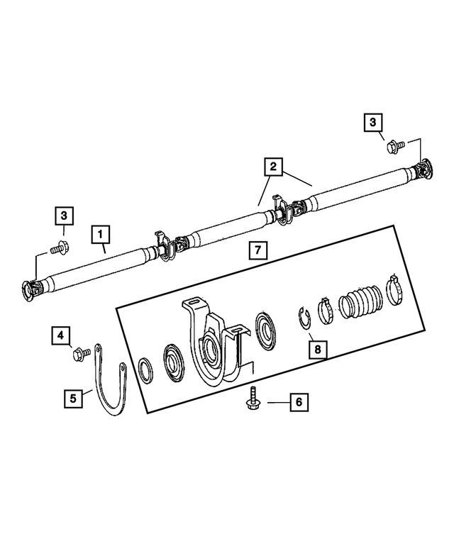 68017251AA - Propeller Shafts and U-Joints: Bolt for Mopar Image