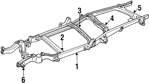 Frame & Components for 1991 Chevrolet K2500 Pickup #1