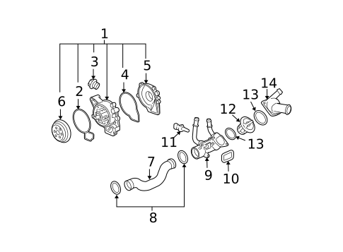 Water Pump for 2009 Chevrolet HHR #0