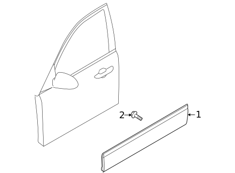 Exterior Trim - Front Door for 2004 Kia Amanti #0