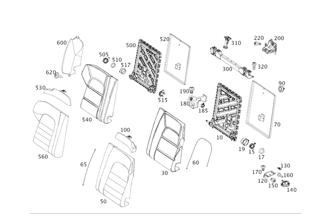 2059203906 - Rear Seat: Pivot Bearing for Mercedes-Benz: AMG GT 43, AMG GT 53, AMG GT 63, AMG GT 63 S, AMG GT 63 S E Performance, C350e, C400, C43 AMG, C450 AMG, C63 AMG, C63 AMG S, CLS450, CLS53 AMG, E300, E350, E400, E43 AMG, E450, E53 AMG, E63 AMG S, GLC300, GLC43 AMG, GLC63 AMG, GLC63 AMG S Image image