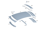 2236501300 - Roof: Paneling, Roof for Mercedes-Benz: 350SD Image