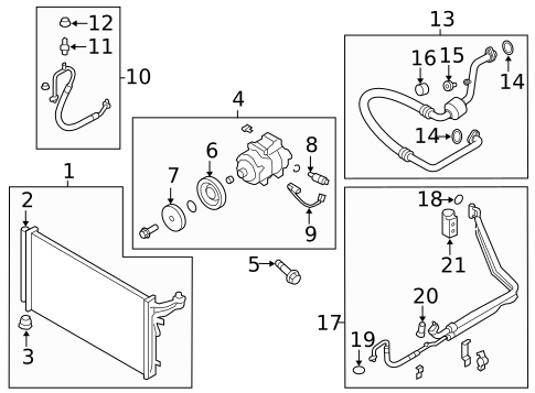 Condenser, Compressor & Lines for 2019 Genesis G70 #0