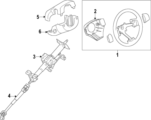 Steering Column for 2007 Kia Rio5 #0