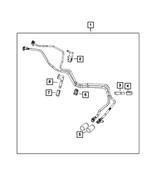 68518245AA - Fuel and Accelerator Pedal: Fuel Line Shield for Mopar Image