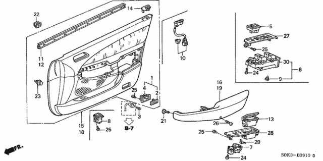 Front Door Lining for 1999 Acura TL #0