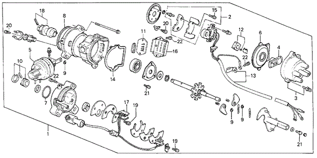 Distributor (TEC) (SI) for 1986 Honda Civic #0