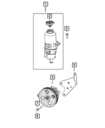 6508659AA - Steering: Hex Head Screw And Washer for Mopar Image