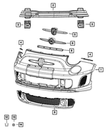 5KZ98WS2AB - Frame, Bumper and Fascia: Emblem for Mopar Image