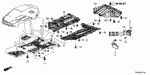74606TR3A00 - Interior/Bumper: COVER, R. FR. FLOOR (LOWER) for Honda Image