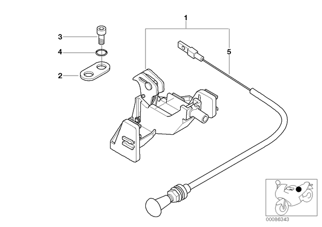 51252308176 - : Dualseat Locking Mechanism for BMW-Motorrad Image