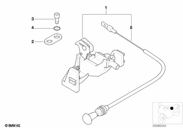 46632347087 - : Bowden Cable              for BMW-Motorrad Image