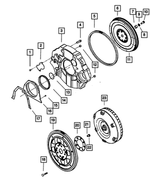 68005233AA - Engine 6.7L Cummins (Diesel): Transmission Adapter for Dodge: Ram 2500, Ram 3500 Image