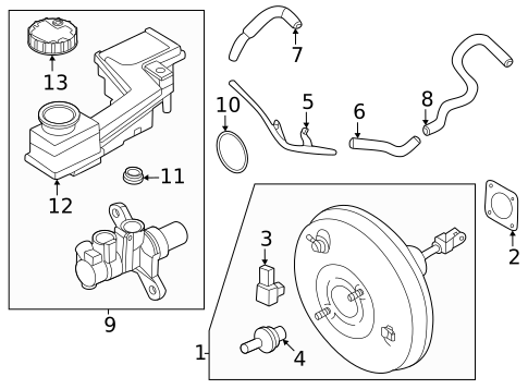 Master Cylinder - Components On Dash Panel for 2025 INFINITI QX60 #0
