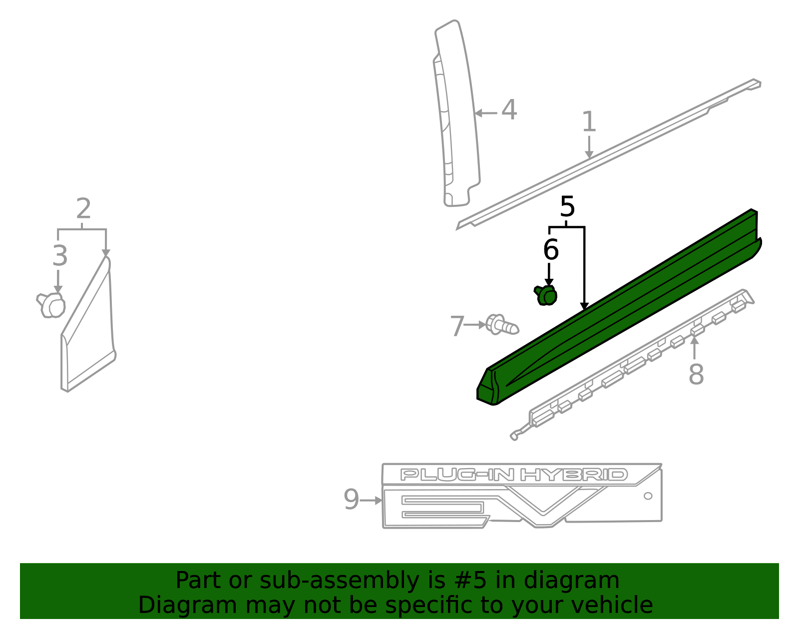 2022-2024 Mitsubishi Lower Molding 5727A555 | OEM Parts Online