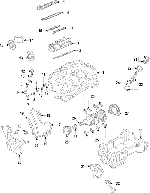 JL3Z6049B - Engine: Cylinder Head for Ford Image