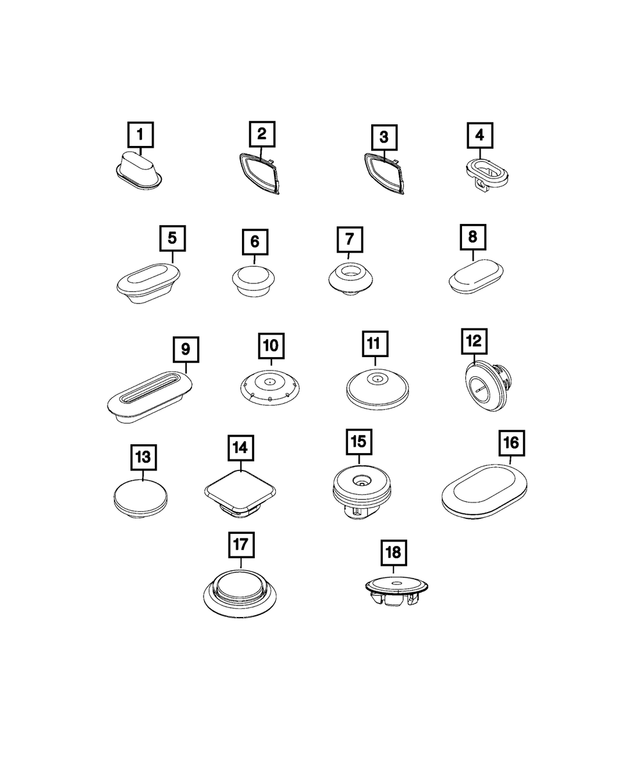 68121531AA - Body Sheet Metal Except Doors: Plug for Mopar Image