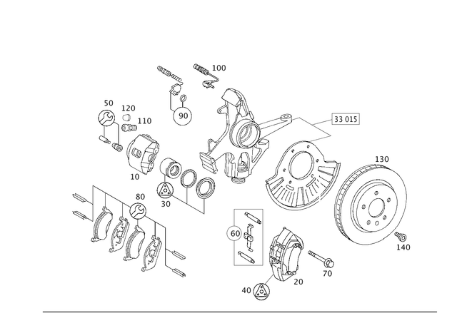 1634200883 - : Repair Kit, Brake Caliper for Mercedes-Benz Image
