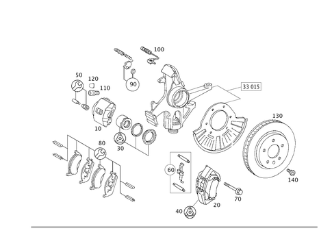 Front Wheel Brake for 2002 Mercedes-Benz ML55 AMG #0