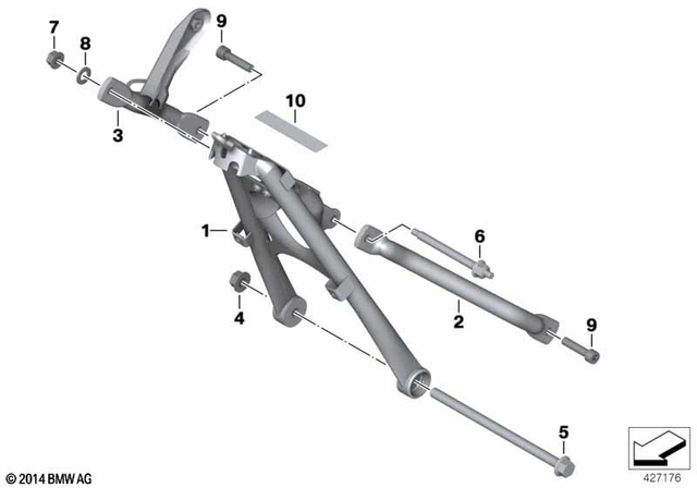 46517703186 - Frame and Mounting Parts: Rod Right -  for BMW-Motorrad Image