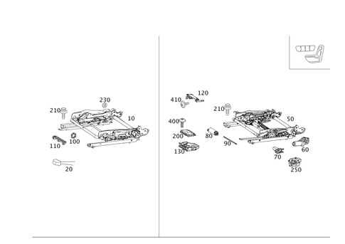 Seat Adjuster for 2013 Mercedes-Benz SLS AMG #0