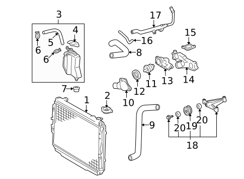 Radiator & Components for 2004 Toyota Tundra #0