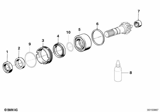 33117701691 - Rear Axle, Rear-Wheel Drive, Suspension: Compression Ring for BMW-Motorrad Image