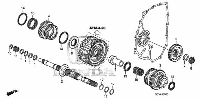 AT Mainshaft for 2008 Honda Element #0