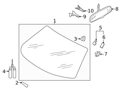 Glass - Windshield for 2014 Audi R8 #0