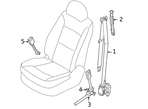 Seat Belt for 2012 Kia Sorento #1