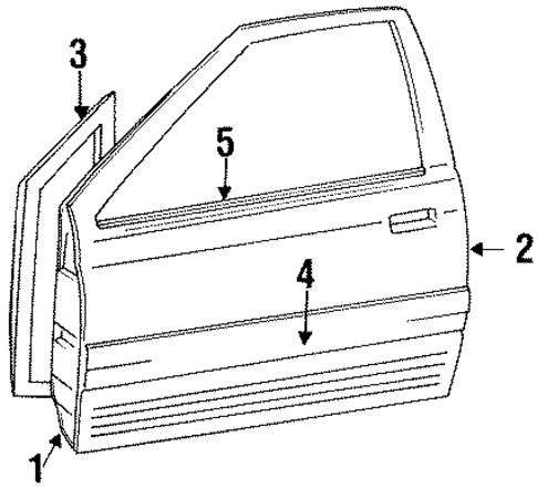 Exterior Trim - Door for 1991 Nissan NX #0