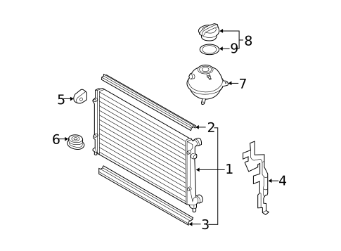 Radiator & Components for 2013 Volkswagen Eos #0