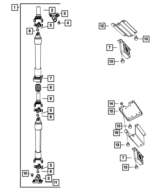 52123532AB - Rear Axle; American Axle 292 MM Single Rear Wheel; Differential and Drive Line: Drive Shaft for Mopar Image image