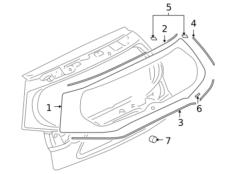 Glass - Lift Gate for 2007 Mitsubishi Outlander #0