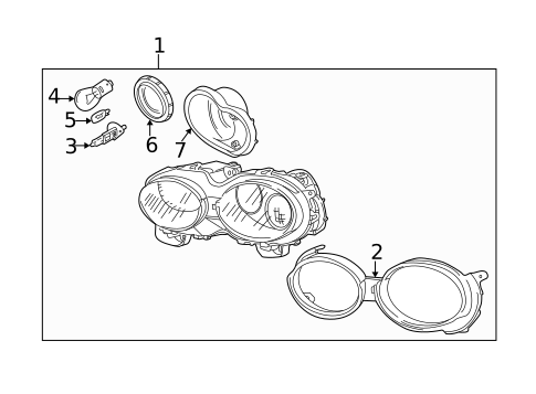 Headlamp Components for 2005 Jaguar X-Type #1